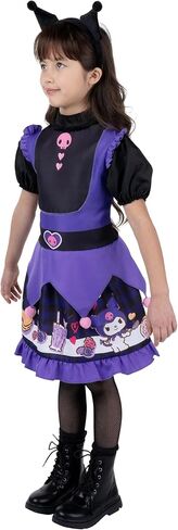 Hello Kitty و Friends Kuromi فستان Halloween الرسمي للشباب - فستان مطبوع بجودة عالية مع عقال in Saudi Arabia