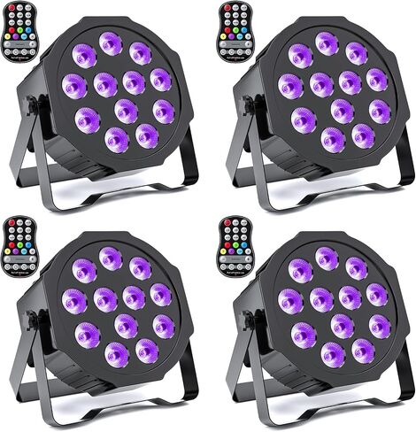 مصابيح بار قابلة لإعادة الشحن تضيء أضواء المسرح RGBWA+UV 6 في 1 LED التي تعمل بالبطارية مع جهاز تحكم عن بعد وDMX، يتم تنشيط الصوت للمهرجانات وحفلات الزفاف والحانات والكنائس ودي جي in Kuwait