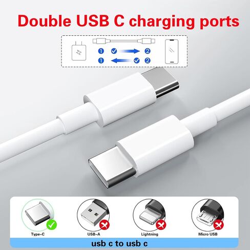 Motorola Phone Charger Android Phone Fast Charger Type C to Type C Charging Cable Cord 6.6ft for Motorola Edge 50 Ultra 60 40 30/Moto G Power 2025 Charger G86 G85 G75 G100 G96/Razr 2025 60 50 40 Ultra in Kuwait