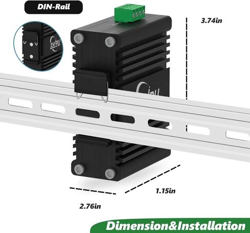 Mini Industrial 2 Port Ethernet Switch مع فتحة SFP ، مفتاح شبكة Gigabit المتصلب الذي يدعم قفرة DIN ، 12 ~ 48VDC مدخلات الطاقة ، -40 درجة فهرنهايت إلى 176 درجة فهرنه in Kuwait