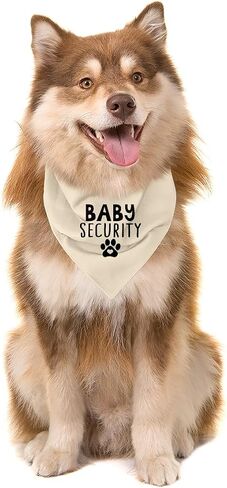 Baby Security Dog Bandana ، White Pet Dog Dicf Associory ، إعلان الحمل الكشف عن الطفل ، وشاح Triangle Dogs ، حيوانات أليفة للكلاب الصغيرة المتوسطة in Kuwait