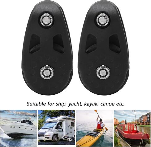 Qiilu Kayak Slide Rail Anchor Trolley Kit Heavy Duty Nylon Marine Pulley Block Sheave for Ship Yacht Canoe in Saudi Arabia