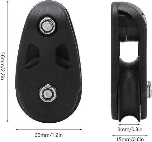 Qiilu Kayak Slide Rail Anchor Trolley Kit Heavy Duty Nylon Marine Pulley Block Sheave for Ship Yacht Canoe in Saudi Arabia