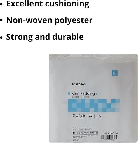 McKesson Cast Padding, Non-Sterile, Polyester, 4 in x 4 yds, 20 Count, 1 Pack in Saudi Arabia