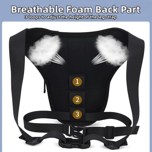 حقيبة ساق قطرة متعددة الاستخدامات للرجال والنساء - حقيبة الفخذ التكتيكية الصلبة المقاومة للماء مع الأشرطة القابلة للتعديل للأنشطة في الهواء الطلق والسفر والرياضة in Kuwait