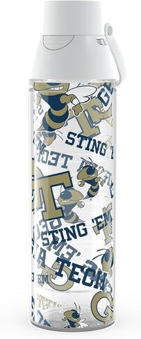 سترات Tervis Venture Lite Georgia Tech الصفراء - مصنوعة بالكامل في الولايات المتحدة الأمريكية، كوب سفر معزول بجدار مزدوج يحافظ على المشروبات باردة وساخنة، زجاجة مياه سعة 24 أونصة، كلاسيكية in Saudi Arabia