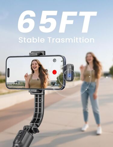 Professional Wireless Mini Microphone for iPhone & Android, Mini Clip on Mic with Intelligent Noise Cancellation, 30H Charging Case, Portable& Small Mic for Vlogging,TikTok, Video Recording Podcast in Saudi Arabia