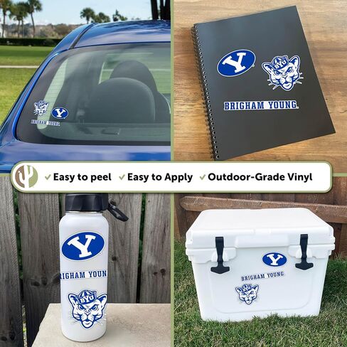 Desert Cactus BYU Brigham Young University Sticker Cougars Cougs Vinyl Decals Laptop Water Bottle Car Scrapbook T5 (Type 5-1) in Saudi Arabia