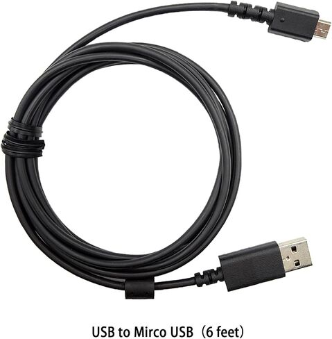 USB Charging Cable (6 feet), Braided Nylon, Replacement for Logitech G502 Lightspeed Wireless Gaming Mouse / G915 RGB TKL Wireless Keyboard, USB to Micro in Kuwait