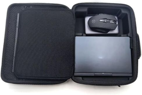 حقيبة تخزين محمولة الكل في واحد متوافقة مع GPD Pocket 4 Eva Hard Shell Case Storage Host Keyboard Stand Mouse Charger Grip Base (أسود) in Saudi Arabia