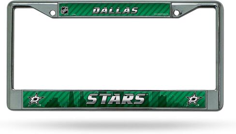إطار من الكروم الفضي مقاس 12 بوصة × 6 بوصة من Rico Industries NHL Dallas Stars مع ملصق ملحق للسيارة/الشاحنة/سيارات الدفع الرباعي in Saudi Arabia