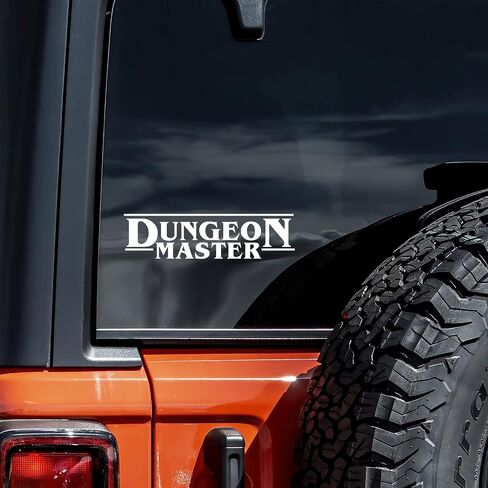 Dungeon Master Decal Vinyl Sticker Auto Car Truck Wall Laptop | White | 8" x 2" in Saudi Arabia