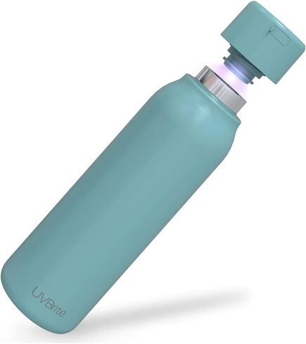 زجاجة UVBRITE ذاتية التنظيف وتنقية المياه بالأشعة فوق البنفسجية TT-B02-18.6 أونصة معزولة وقابلة لإعادة الشحن من الفولاذ المقاوم للصدأ مع قفل أمان يمنع التعرض العرضي، مثالية للاستخدام في الهواء الطلق والطوارئ in Saudi Arabia