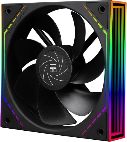 Thermalright TL-M12RW CPU Fan 120mm Case Cooler Fan ARGB, 4pin PWM Connector Silent Computer Fan with S-FDB Bearing,Desktop Cooling Fan has Side ARGB Mirror Light Effect, Inverted Fan(TL-M12RW) in Saudi Arabia