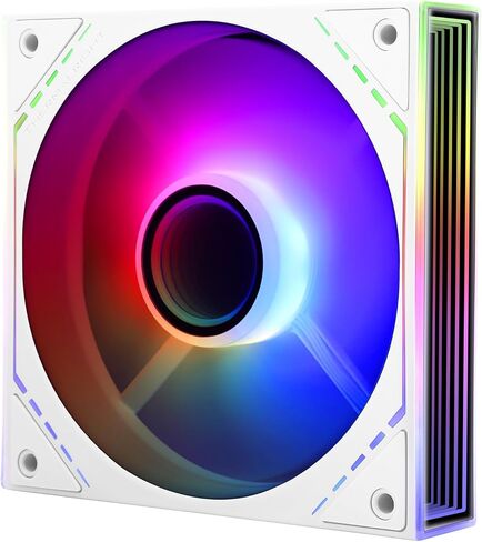 Thermalright TL-M12RW CPU Fan 120mm Case Cooler Fan ARGB, 4pin PWM Connector Silent Computer Fan with S-FDB Bearing,Desktop Cooling Fan has Side ARGB Mirror Light Effect, Inverted Fan(TL-M12RW) in Saudi Arabia