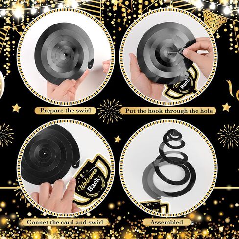 15pcs مرحبًا بك مرة أخرى في زخارف العمل للمكتب الملون ، لذا سعيد بالعودة إلى العمل لافتة معلقة بومبومز بومبومز لأعمال المكاتب ديكور للمنزل للمنزل ، لوازم الحفلات المكتبية in Saudi Arabia