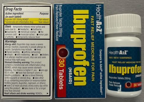 HealthA2Z® Ibuprofen 200mg | 500 تهم | تخفيف الألم | آلام الجسم | صداع | التهاب المفاصل | تشنجات | آلام الظهر | مخفض الحمى ... (500 عدد) in Saudi Arabia