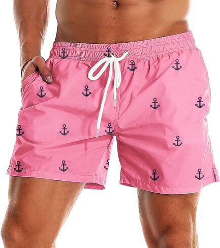 Mens Swim Trunks Swim Shorts Quick Dry 5 Inch Inseam Beach Shorts with Pocket in Saudi Arabia