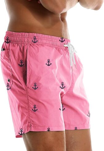 Mens Swim Trunks Swim Shorts Quick Dry 5 Inch Inseam Beach Shorts with Pocket in Saudi Arabia
