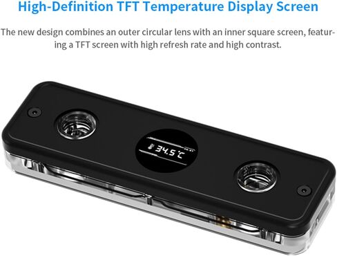Copper Memory Water Block with TFT Display, Two Channel and Four Channel RAM Water Cooling Block, Water Block Kit with Memory Heatsink for DDR5-RAM Module (White,Include 2 Memory Heatsink) in Saudi Arabia
