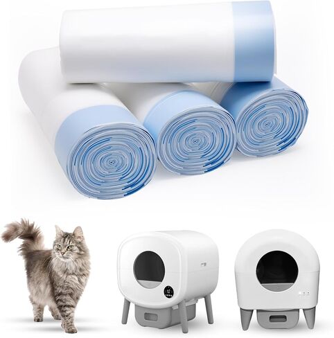 120 Count 26" x 11.8" Cat Litter Box Liners for Fsitego and Fumoi Self Cleaning Litter Box, Extra Thick Heavy Duty Cat Litter Bags Replacement, 3-4 Gallons of Capacity in Kuwait