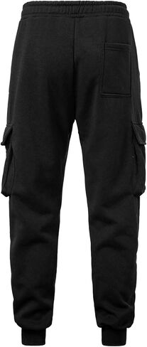 A WATERWANG بنطال رياضي من الصوف للرجال كاجوال من القطن مدبب برباط رياضي للركض مع جيوب in Kuwait