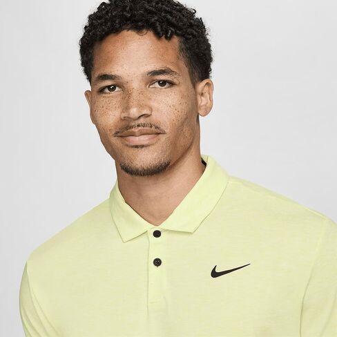 Nike Dri-FIT Tour Men's Golf Polo (Light Lemon Twist/Black, DV3123-736) Size X-Large in Saudi Arabia