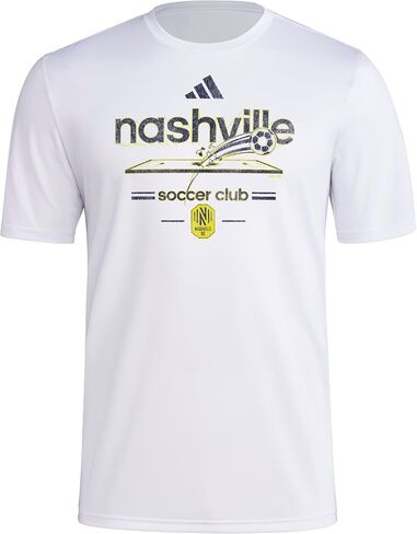 تيشيرت Nashville Sc Vintage World Pre-Game قصير الأكمام للرجال من أديداس in Kuwait