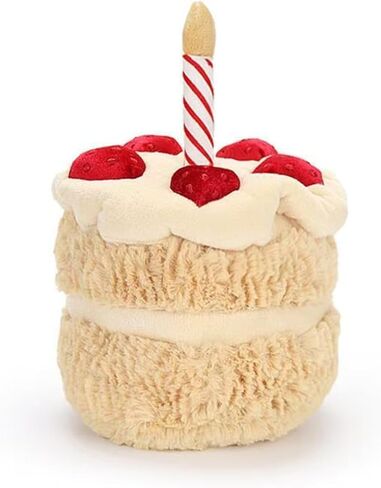 Birthday Cake Plush Toy for Girls, Cute Birthday Plushies Pillow Food Stuffed Animals for Kids 8 Inch in Saudi Arabia
