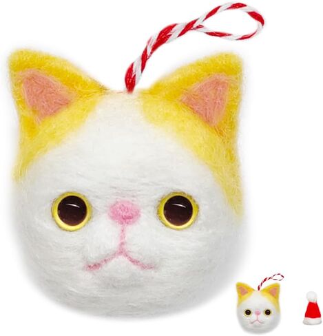 Cat-themed Ornament Keychain Bag Charm Wool Unique Gift for Cat lovers(Tuxedo Cat) in Saudi Arabia