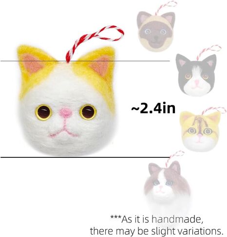 Cat-themed Ornament Keychain Bag Charm Wool Unique Gift for Cat lovers(Tuxedo Cat) in Saudi Arabia
