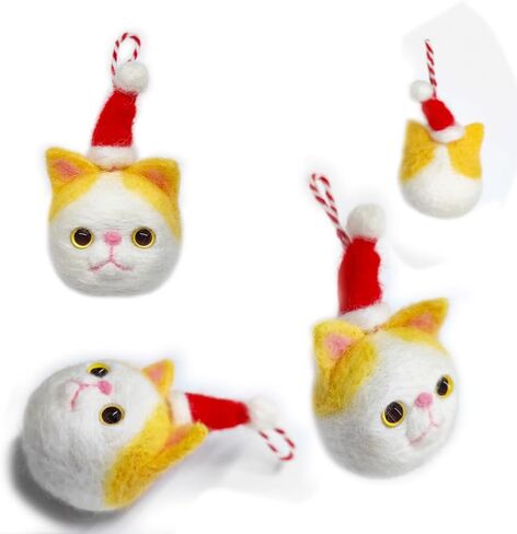 Cat-themed Ornament Keychain Bag Charm Wool Unique Gift for Cat lovers(Tuxedo Cat) in Saudi Arabia