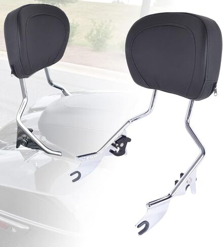 مسند سيسي بار قابل للانفصال عن مساعد الركاب المتوافق مع هارلي تورنج ، Fit for Road Glide Glide Road King Electra Glide CVO Ultra Ultra Limited 2009-2024 مع مقطع مزلاج (أسود) in Saudi Arabia