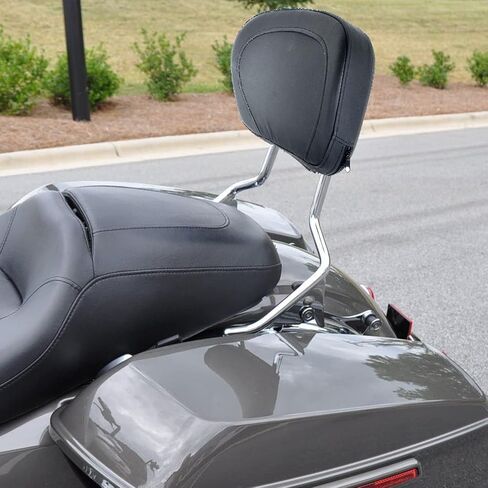 مسند سيسي بار قابل للانفصال عن مساعد الركاب المتوافق مع هارلي تورنج ، Fit for Road Glide Glide Road King Electra Glide CVO Ultra Ultra Limited 2009-2024 مع مقطع مزلاج (أسود) in Saudi Arabia