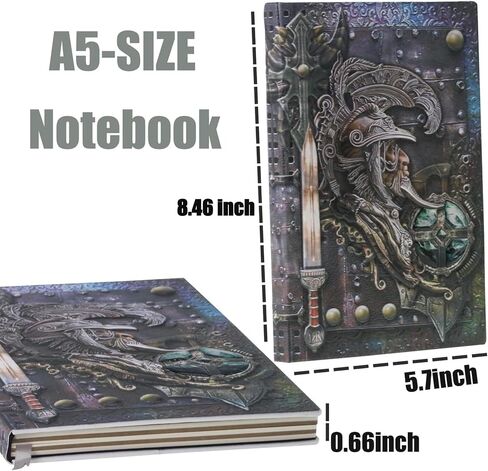 A5 Embossed Leather Journal Writing Notebook, Vintage Mysterious Queen Hardcover Leather Journal Writing Notebook Decorative-book Retro Hardcover Diary for Women Gift in Saudi Arabia