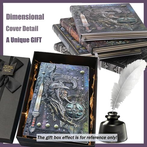 A5 Embossed Leather Journal Writing Notebook, Vintage Mysterious Queen Hardcover Leather Journal Writing Notebook Decorative-book Retro Hardcover Diary for Women Gift in Saudi Arabia