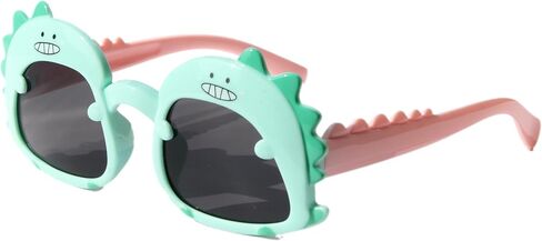 Dinosaur Toddler Sunglasses for Kids Aged 2-6, UV400 Protection Secure Fit for Outdoor Adventures,Drak Lenses Blue Yellow Red Black in Saudi Arabia