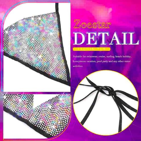 Zoestar Sequin Bra Rave Top للنساء in Kuwait