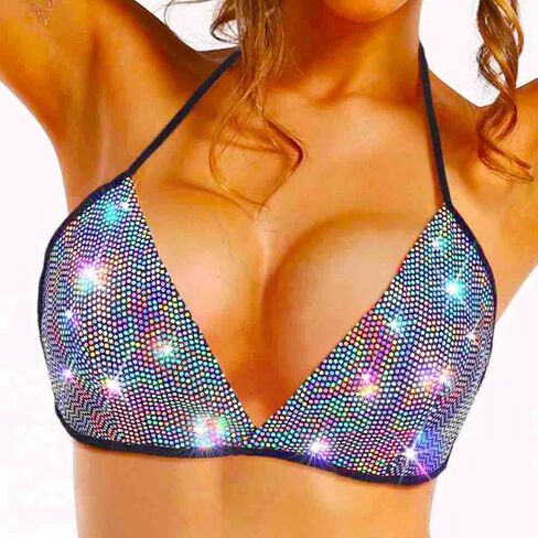Zoestar Sequin Bra Rave Top للنساء in Kuwait