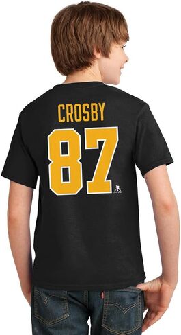 Outerstuff Sidney Crosby Pittsburgh Penguins #87 مقاس الشباب اسم اللاعب ورقمه تي شيرت in Saudi Arabia