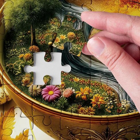 Autumn Puzzle 1000 Pieces Fall Kettle Landscape Puzzles for Adults 1000 Pieces Nature, Beautiful Autumn Scenic Art Jigsaw Puzzles, Pretty Plant Forest Aesthetic Puzzle in Saudi Arabia