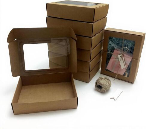 30 Pack Small Gift Boxes With Viewing Clear Windows Lid,7.87"x3.93"x0.78" Cajas De Regalo Gift Box For Present, Handmade Diy Packaging,Wedding,Birthday,Graduation, (white) in Saudi Arabia