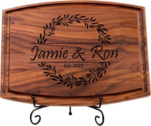 Wood Personalized Cutting Board, Engraved Custom Charcuterie Board - Gift Idea For Wedding, Bridal Shower. Engagement, Anniversary, Housewarming, Present for mother's day in Kuwait