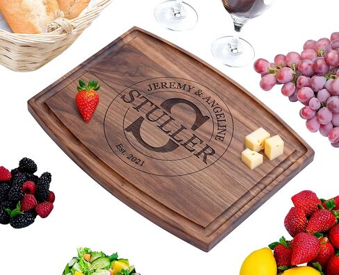 لوحة تقطيع الخشب المخصصة ، لوحة charcuterie المخصصة المحفورة - فكرة هدية لحفل الزفاف ، دش الزفاف. المشاركة ، الذكرى السنوية ، Housewarming ، الحاضر لعيد الأم in Kuwait