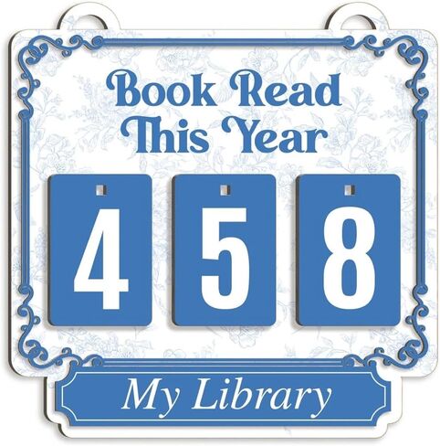 تقرأ الكتب هذا العام العداد ، علامة مكافحة الكتب لتحدي القراءة ، الكتب قراءة المقاومة ، الهدايا الكتب لمحبي الكتب ، أمين المكتبة ، القارئ ، النساء ، ديكور الرف ، ديكور رف الكتب in Saudi Arabia