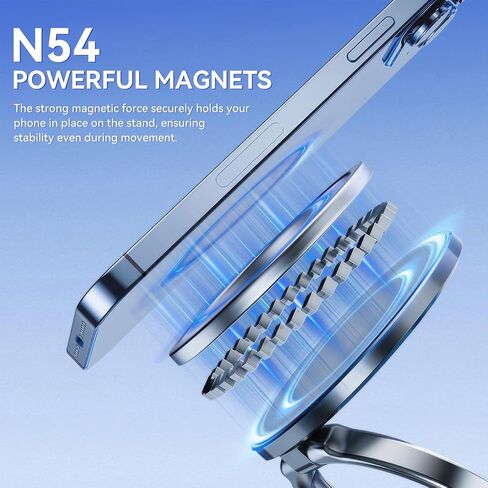 حامل هاتف Nano Gel Magnetic Proghed مع كوب شفط الفراغ وتصميم قابل للطي للسيارات والحمام وجدار اليوغا وموقف المطبخ ومتوافق مع Magsafe وجميع الهواتف الذكية in Kuwait