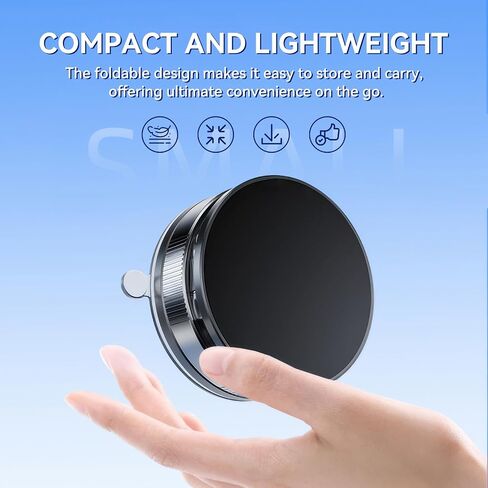 حامل هاتف Nano Gel Magnetic Proghed مع كوب شفط الفراغ وتصميم قابل للطي للسيارات والحمام وجدار اليوغا وموقف المطبخ ومتوافق مع Magsafe وجميع الهواتف الذكية in Kuwait