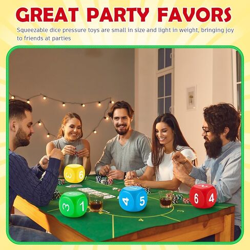 Zomiboo 4 PCS 4 بوصة الرغوة الكبيرة الزهر الناعم Jumbo Learning 6 من جانب مزيف زهر العملاق القلق تخفيف الهدايا لعائلة عائلة لعبة الفصول الدراسية تفضل حقيبة الإجهاد (DOT) in Kuwait