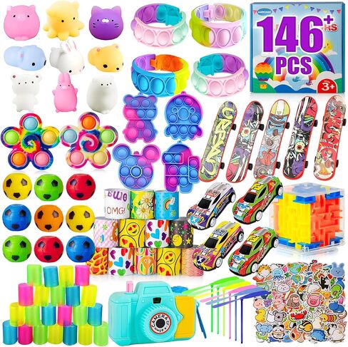 تفضل الحفلات للأطفال 4-8،8-12،146pcs ألعاب صندوق الكنز للفصول الدراسية ، وجوائز الفصول الدراسية ، وجوائز الكنز على الصدر ، وألعاب تململ ، وجوائز الكرنفال ، وألعاب مربع الجوائز ، و pinata Stuffers in Saudi Arabia