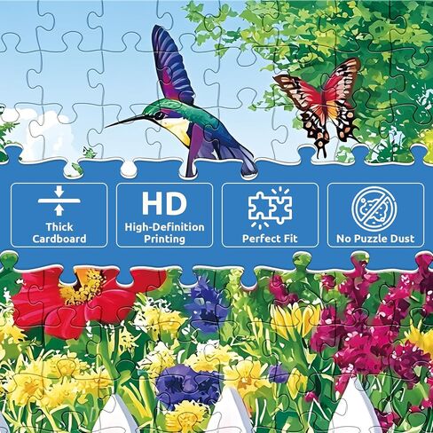 300 Piece Puzzle for Adults,Beautiful Country Cottage Puzzles for Adults Kids Elderly,Large Piece Landscape Puzzles for Kids Age 8-10 10-12,Challenging Nature Puzzle,Family Game Great Gift 20.5x15 in in Saudi Arabia